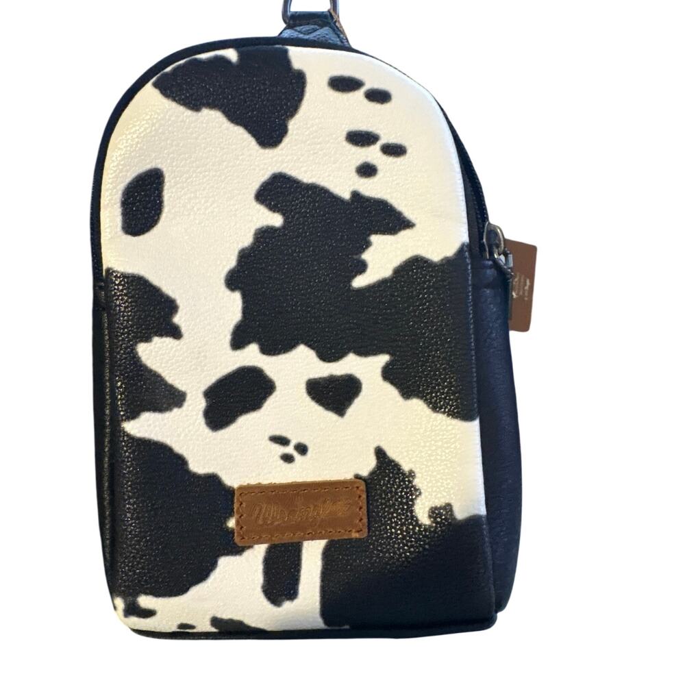 NWT Wrangler Cow Print Sling Bag Cross Body Purse Women - Cowgirl